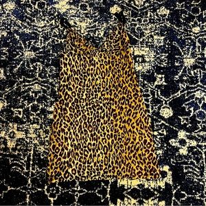 vintage 90s dolce and gabbana leopard print nightgown slip dress